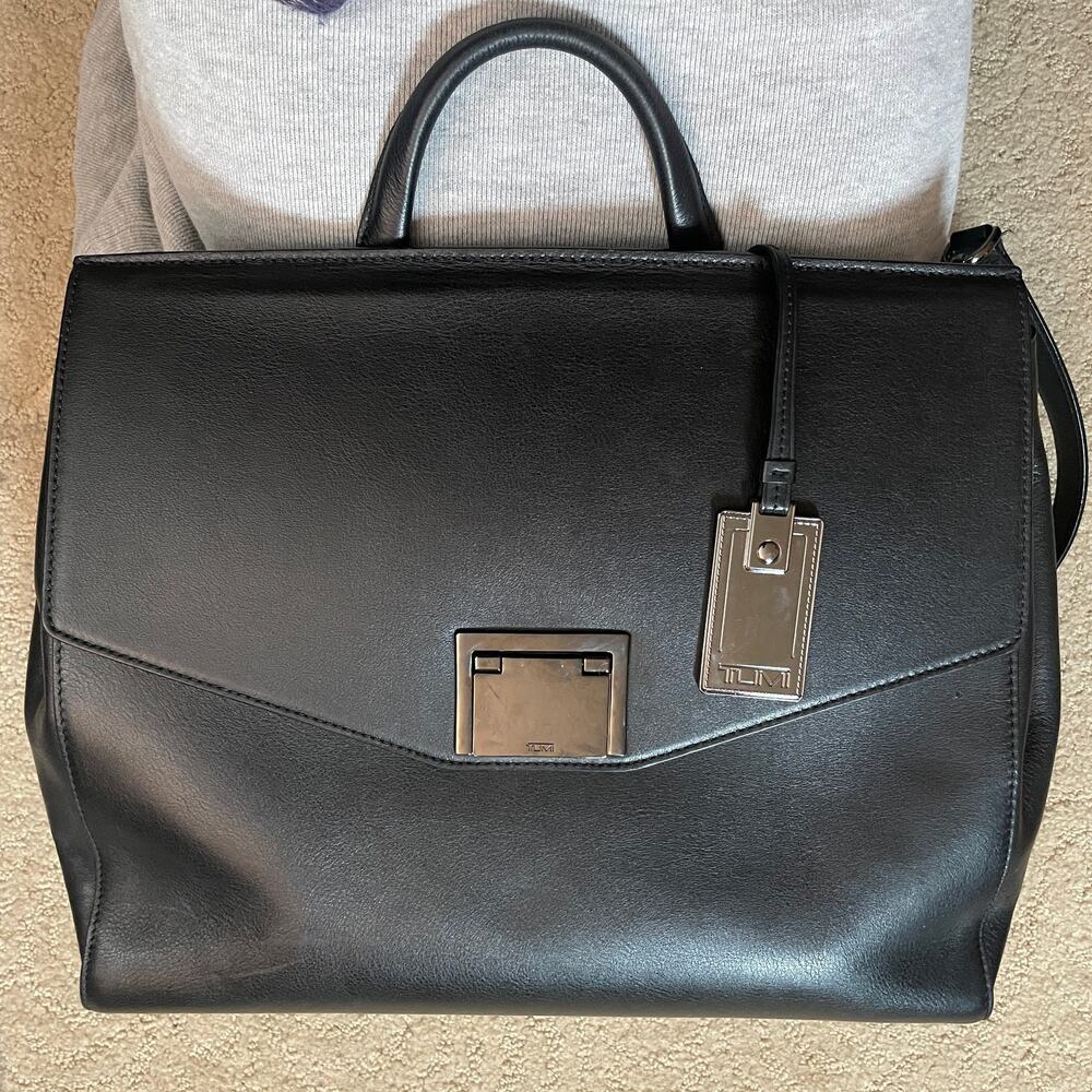 Tumi Mariella Tavi Satchel European Leather Travel Ready Laptop Handbag $895